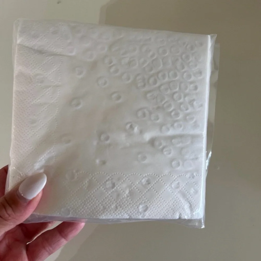 Classic White Embossed Napkins